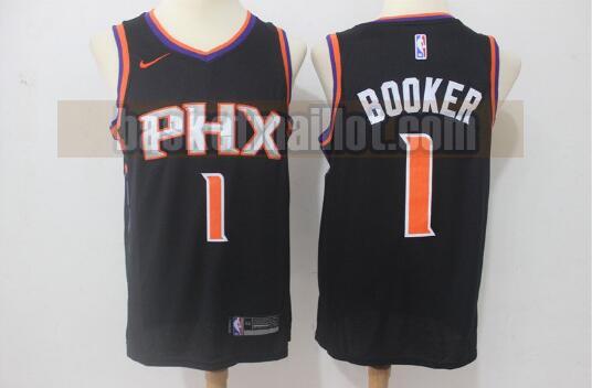 Maillot nba Phoenix Suns Basketball Homme Devin Booker 1 Noir