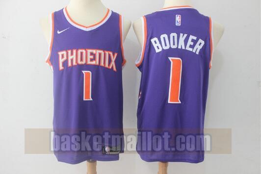 Maillot nba Phoenix Suns Basketball Homme Devin Booker 1 Pourpre