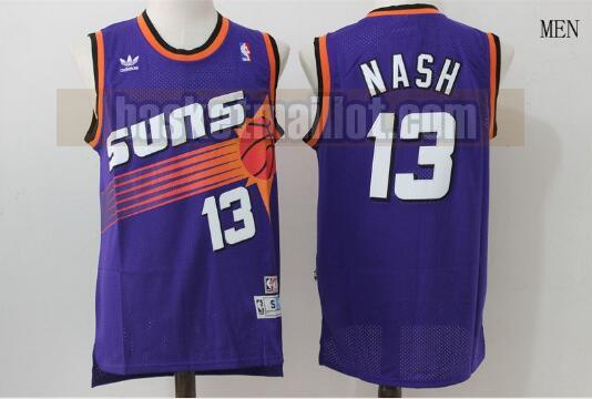 Maillot nba Phoenix Suns Basketball Homme Steve John Nash 13 Pourpre