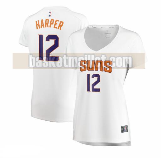 Maillot nba Phoenix Suns association edition Femme Jared Harper 12 Blanc