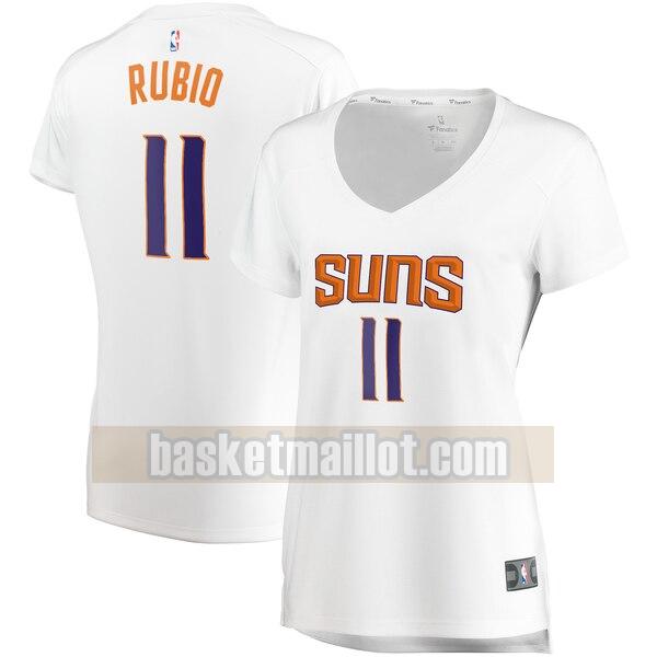 Maillot nba Phoenix Suns association edition Femme Ricky Rubio 11 Blanc