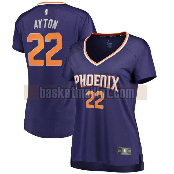 Maillot nba Phoenix Suns icon edition Femme Deandre Ayton 22 Pourpre