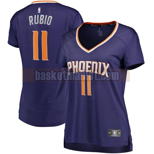 Maillot nba Phoenix Suns icon edition Femme Ricky Rubio 11 Pourpre