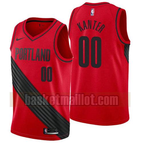 Maillot nba Portland Trail Blazers 2017-18 Homme Enes Kanter 00 Rouge
