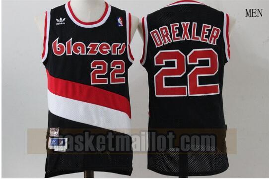 Maillot nba Portland Trail Blazers Basketball Homme Clyde Drexler 22 Noir