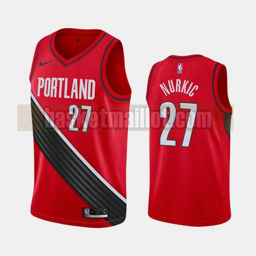 Maillot nba Portland Trail Blazers déclaration Homme Jusuf Nurkic 27 Rouge