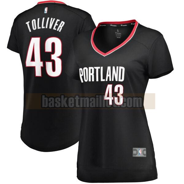 Maillot nba Portland Trail Blazers icon edition Femme Anthony Tolliver 43 Noir