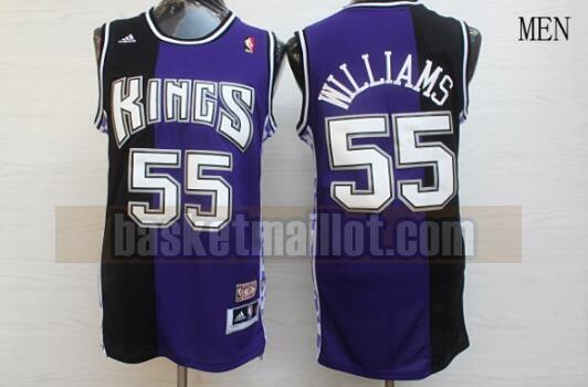 Maillot nba Sacramento Kings Basketball Homme Jason Williams 55 Morado-Noir