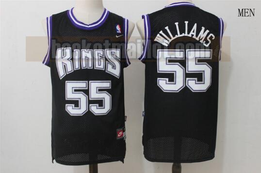 Maillot nba Sacramento Kings Basketball Homme Jason Williams 55 Noir