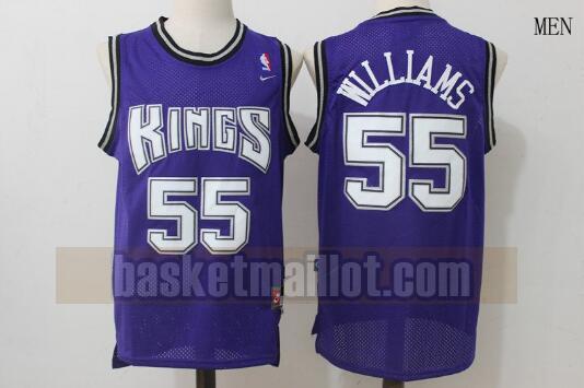 Maillot nba Sacramento Kings Basketball Homme Jason Williams 55 Pourpre