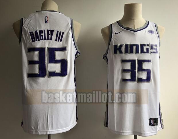Maillot nba Sacramento Kings Basketball Homme Marvin Bagley III 35 Blanc