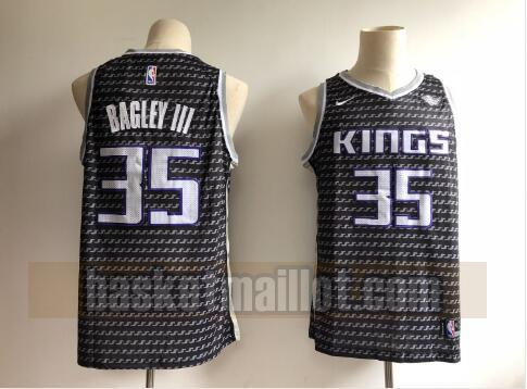 Maillot nba Sacramento Kings Basketball Homme Marvin Bagley III 35 Noir