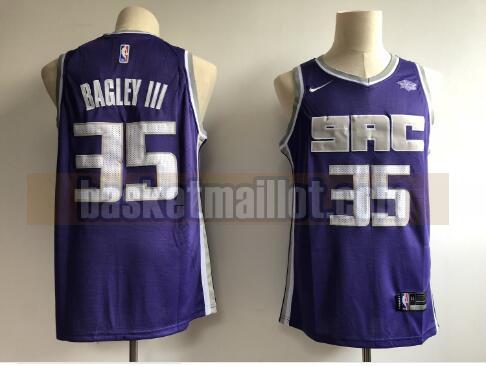 Maillot nba Sacramento Kings Basketball Homme Marvin Bagley III 35 Pourpre