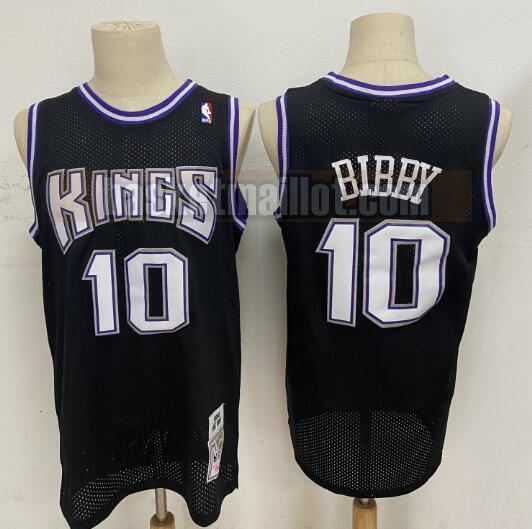 Maillot nba Sacramento Kings Basketball cousu Homme Mike Bibby 10 Noir