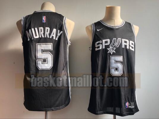 Maillot nba San Antonio Spurs Basketball Homme Dejounte Murray 5 Noir