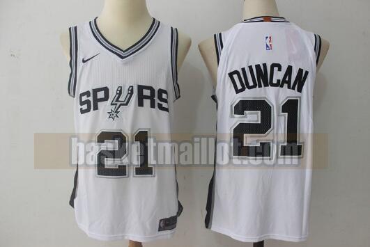 Maillot nba San Antonio Spurs Basketball Homme Tim Duncan 21 Blanc