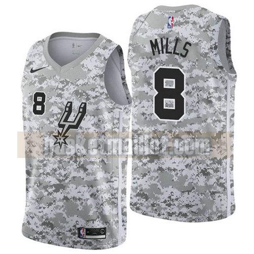 Maillot nba San Antonio Spurs Earned 2019 Homme Patty Mills 8 gris