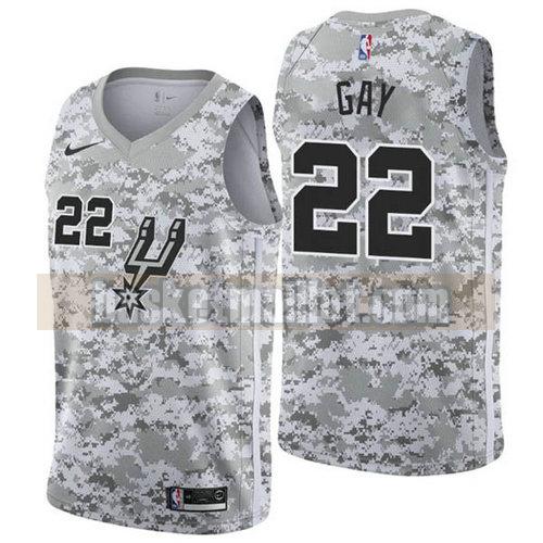 Maillot nba San Antonio Spurs Earned 2019 Homme Rudy Gay 22 gris