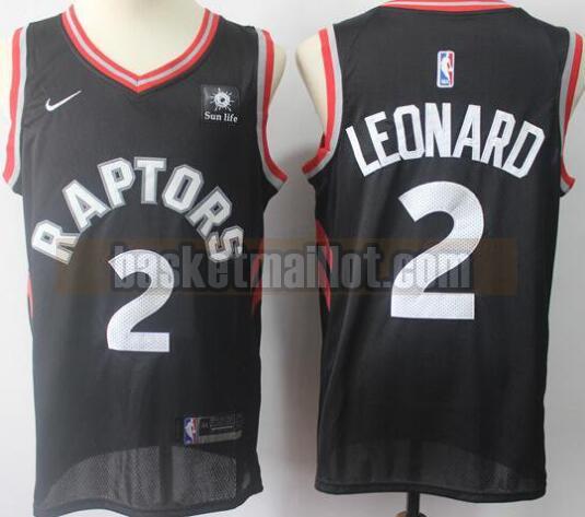 Maillot nba Toronto Raptors Basketball Homme Kawhi Leonard 2 Noir