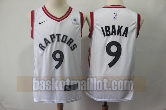 Maillot nba Toronto Raptors Basketball Homme Serge Ibaka 9 Blanc
