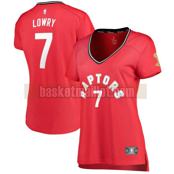 Maillot nba Toronto Raptors icon edition Femme Kyle Lowry 7 Rouge
