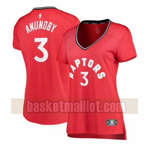 Maillot nba Toronto Raptors icon edition Femme OG Anunoby 3 Rouge