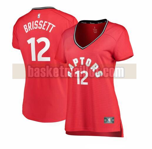 Maillot nba Toronto Raptors icon edition Femme Oshae Brissett 12 Rouge