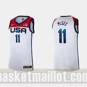 Maillot nba USA 2021 tokyo Homme javale mcgee 11 Blanc