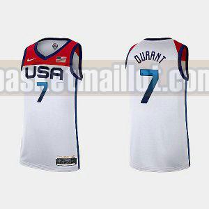 Maillot nba USA 2021 tokyo Homme kevin durant 7 Blanc