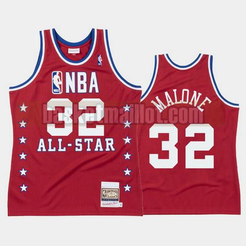 Maillot nba Utah Jazz All Star 1988 Homme Karl Malone 32 Rouge