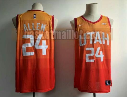 Maillot nba Utah Jazz Basketball Homme Grayson Allen 24 Orange