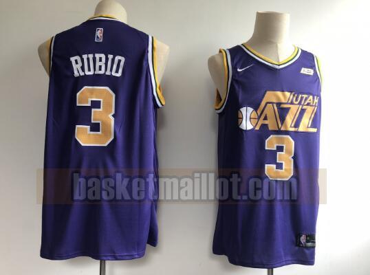 Maillot nba Utah Jazz Basketball Homme Ricky Rulio 3 Pourpre