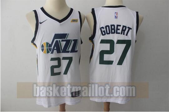 Maillot nba Utah Jazz Basketball Homme Rudy Gobert 27 Blanc