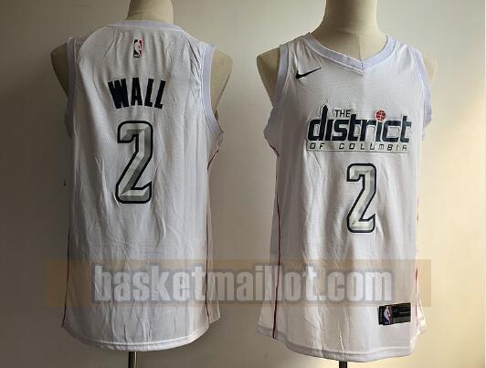 Maillot nba Washington Wizards Basketball Homme John Wall 2 Blanc