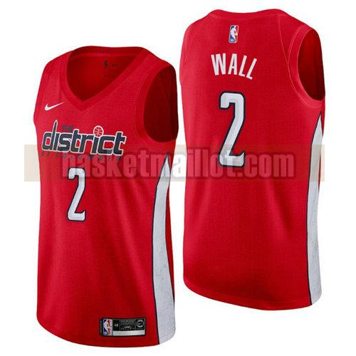 Maillot nba Washington Wizards Earned 2019 Homme John Wall 2 Rouge