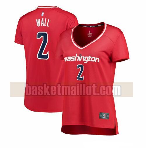 Maillot nba Washington Wizards icon edition Femme John Wall 2 Rouge