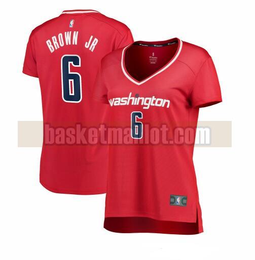 Maillot nba Washington Wizards icon edition Femme Troy Brown Jr. 6 Rouge