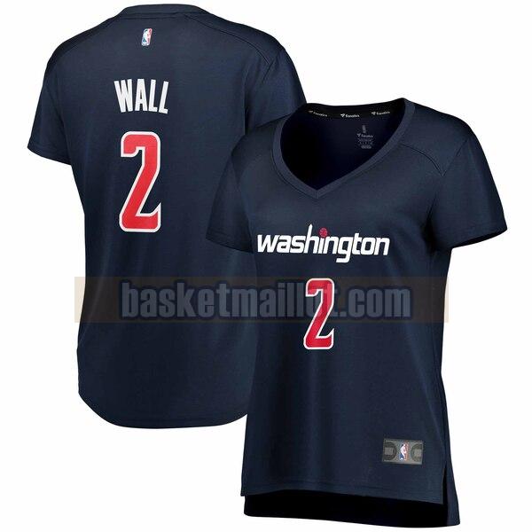 Maillot nba Washington Wizards statement edition Femme John Wall 2 Bleu marin