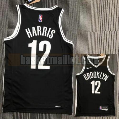 Maillot pas cher nba Brooklyn Nets 21-22 75e anniversaire Homme HARRIS 12 Noir