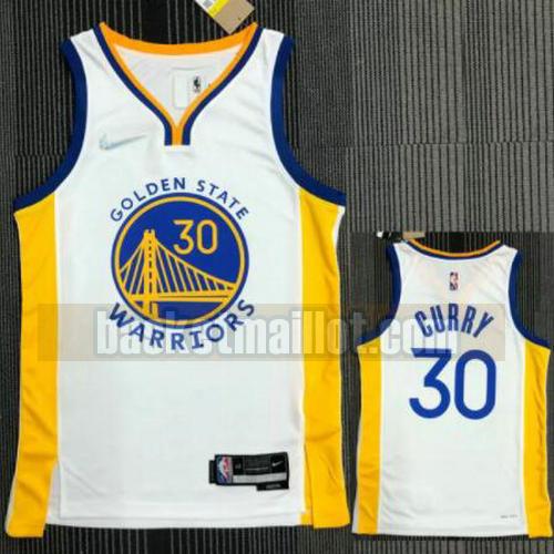 Maillot pas cher nba Golden State Warriors 21-22 75e anniversaire Homme CURRY 30 blanche
