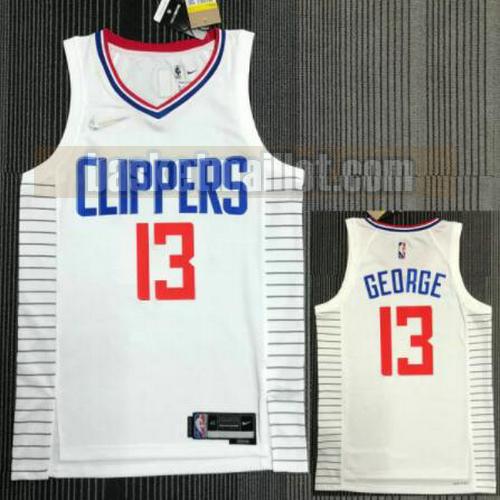 Maillot pas cher nba Los Angeles Clippers 21-22 75e anniversaire Homme GEORGE 13 blanche