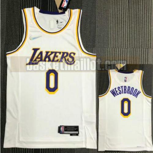 Maillot pas cher nba Los Angeles Lakers 21-22 75e anniversaire Homme WESTBROOK 0 blanche