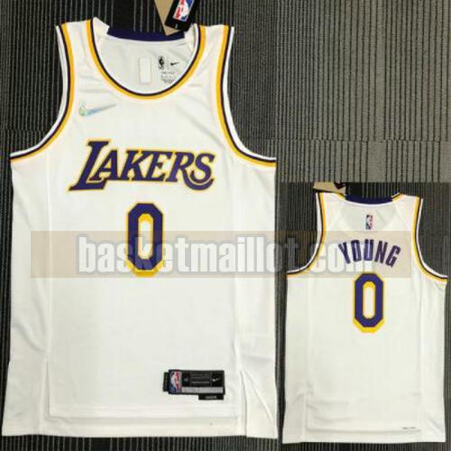 Maillot pas cher nba Los Angeles Lakers 21-22 75e anniversaire Homme YOUNG 0 blanche