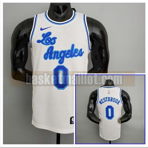 Maillot pas cher nba Los Angeles Lakers NBA Homme Westbrook 0 blanche