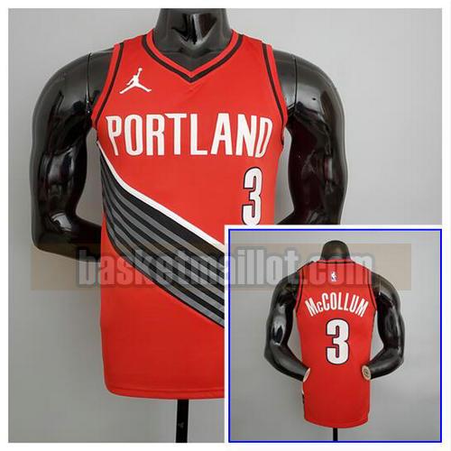 Maillot pas cher nba Portland Trail Blazers NBA (modèle JORDANIE) Homme McCollum 3 rouge