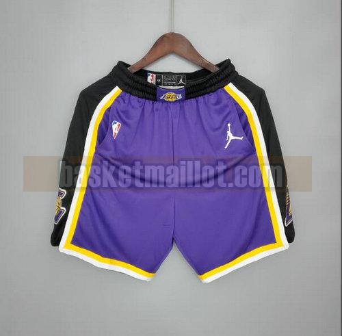 Pantalones Cortos nba Los Angeles Lakers Homme Violet noir