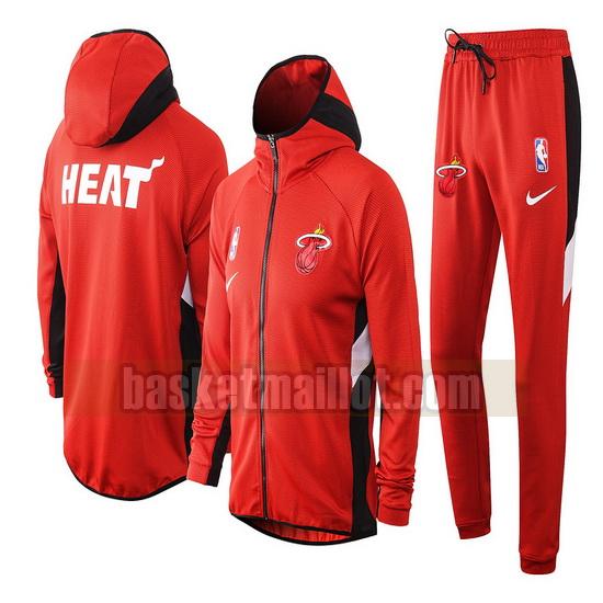 Survetement nba Miami Heat nba Showtime Homme Nike Rouge