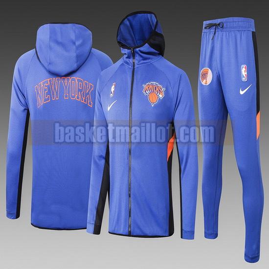 Survetement nba New York Knicks nba Showtime Homme Nike Bleu
