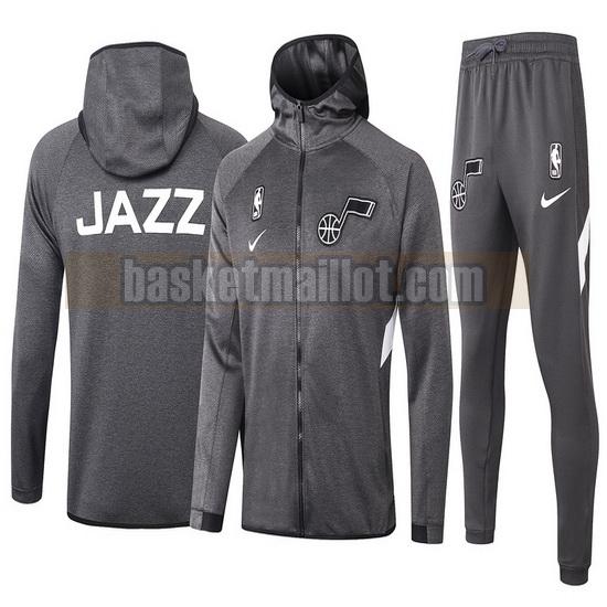 Survetement nba Utah Jazz nba Showtime Homme Nike Gris