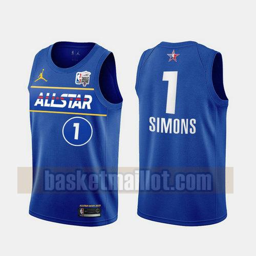 maillot nba All Star 2021 Homme Anfernee Simons 1 bleu